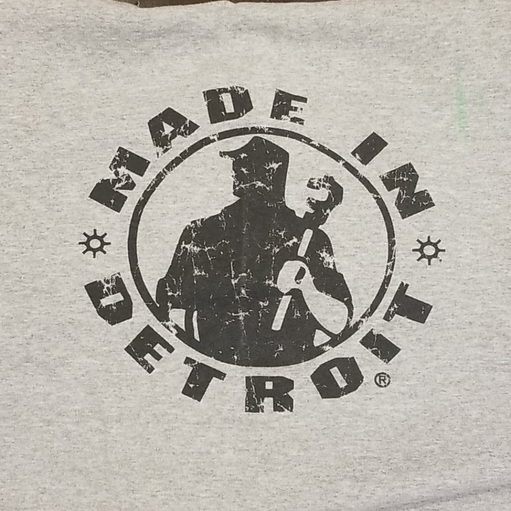 Hoodie Made in Detroit mens large zipper not worki